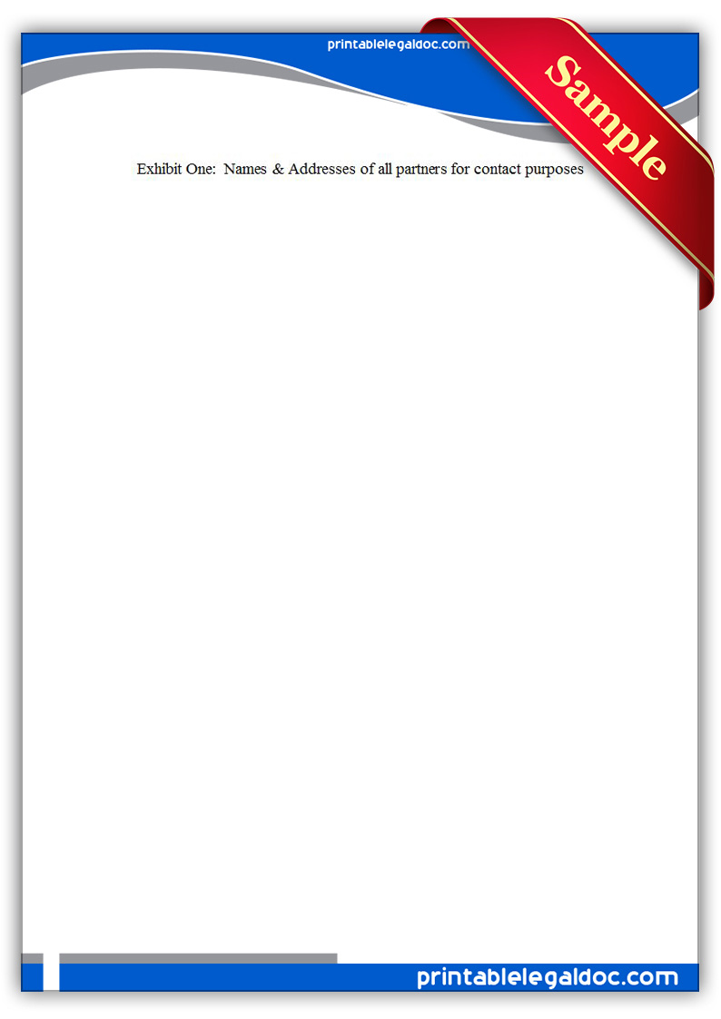 Investment Club Partnership Agreement Form Free Printable Free Printable Investment Club Partnership Agreement Form
