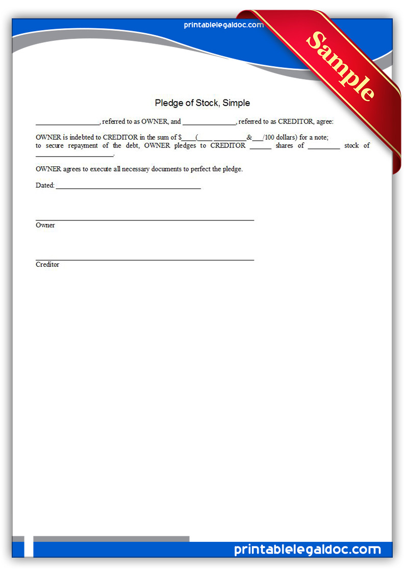 Free Printable Security Agreement Form (GENERIC)