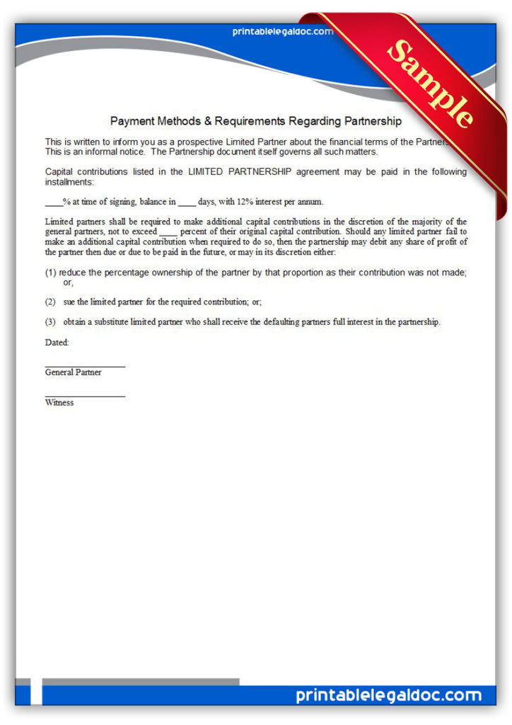 Printable-Payment-Methods-&-Requirements-Regarding-Partnership-Form