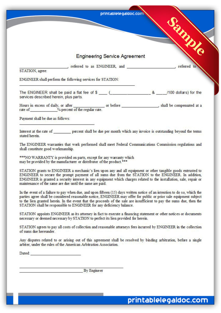 Printable-Engineering-Service-Agreement-Form
