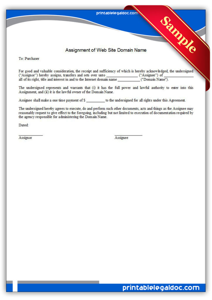 Printable-Assignment-of-Domain-Name-Form