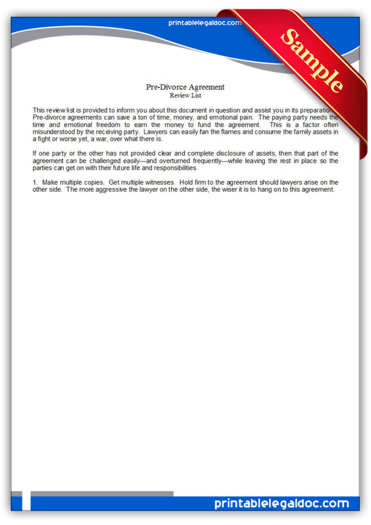 Printable-Pre-divorce-agreement3-Form