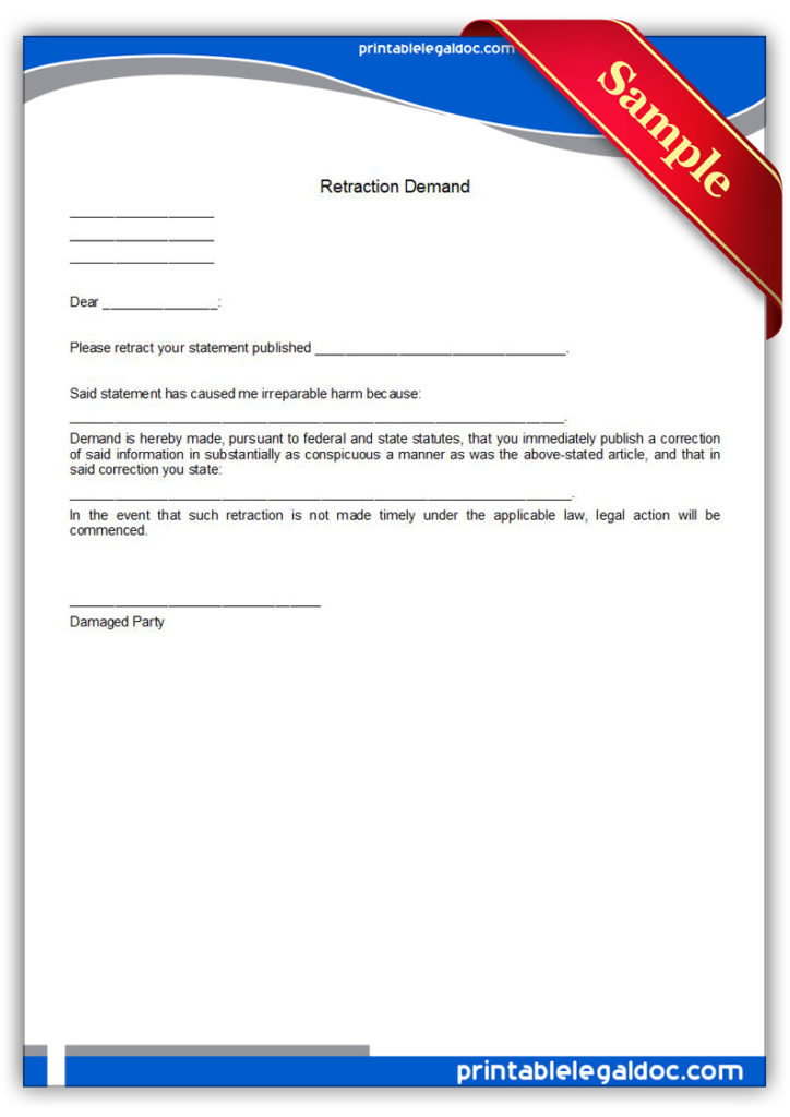 Printable-Retraction-Demand-Form