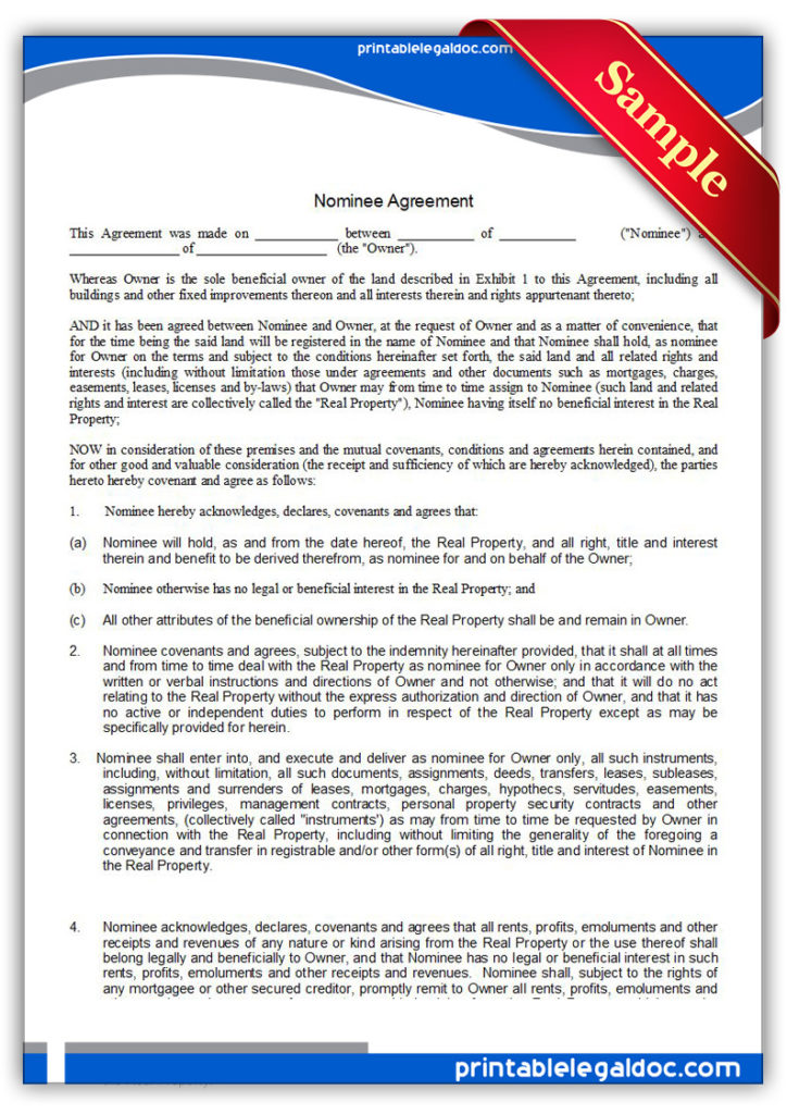 Printable-Nominee-Agreement-Form