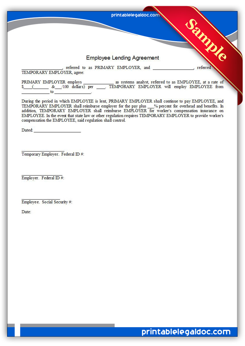 Employee Lending Agreement