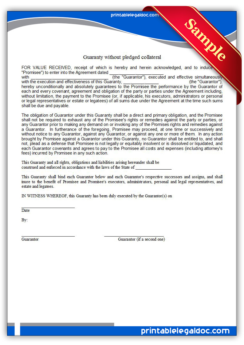 Guaranty With No Pledge