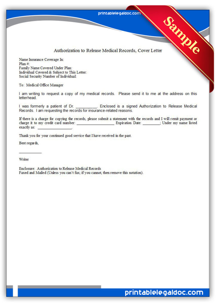 Printable-Authorization-to-Release-Medical-Records,-Cover-Letter-Form