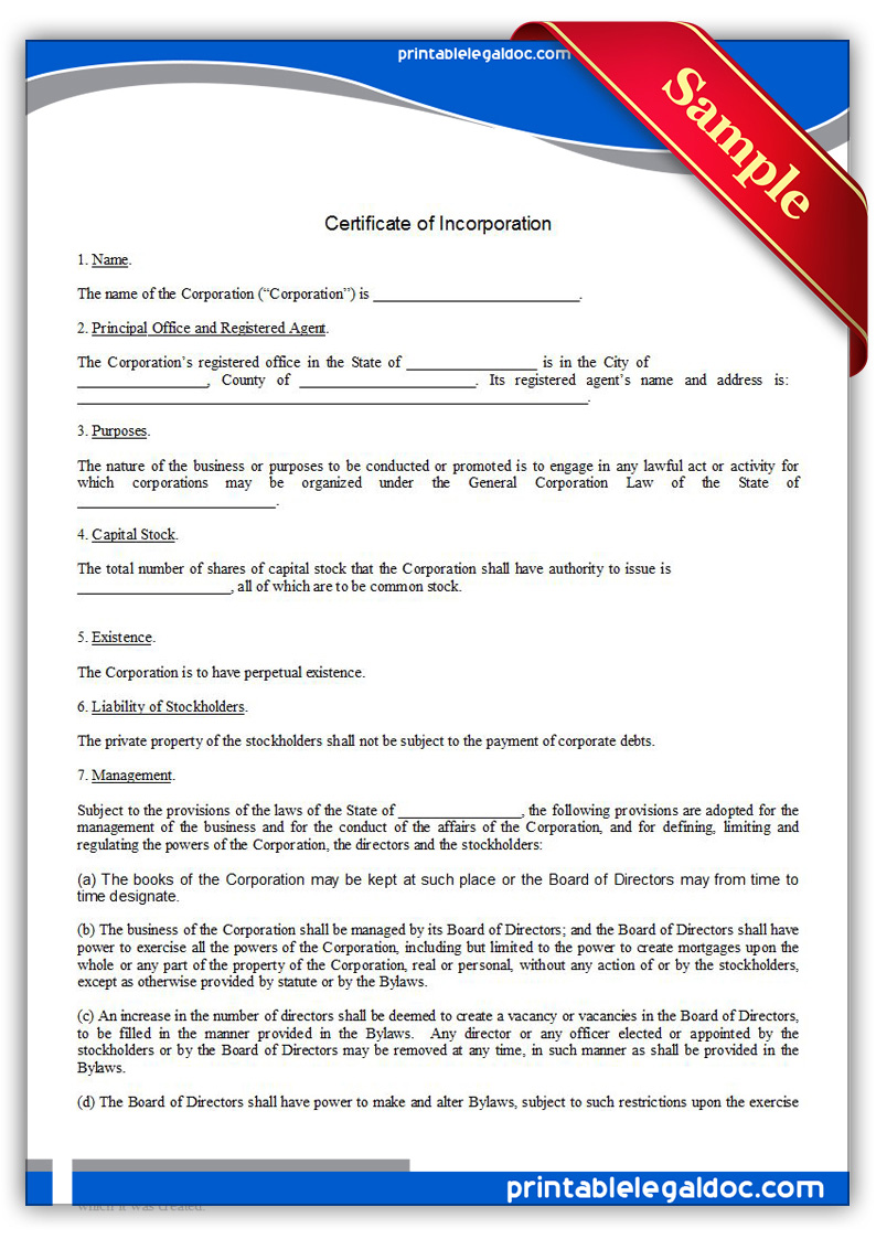 Printable-Certificate-of-Incorporation-Form