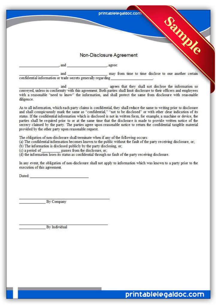 Printable-Non-disclosure-Agreement-Form