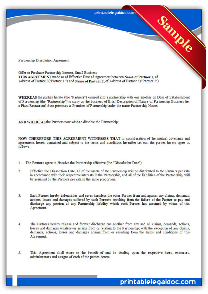 Printable-Partnership-Dissolution-Agreement-Form