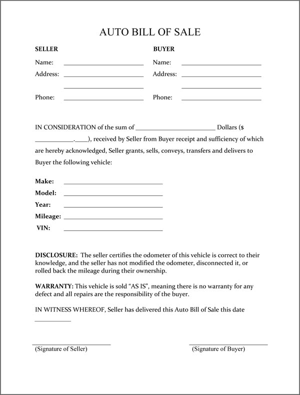 free-printable-auto-bill-of-sale-form-generic