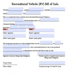 Bill of sale camper