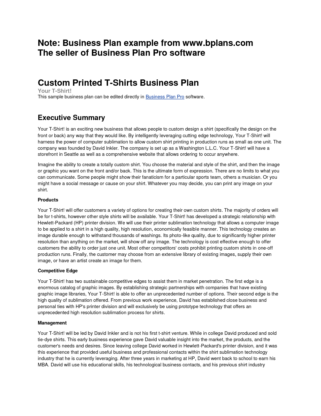 free business plan template ontario