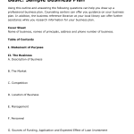 Business Plan Template