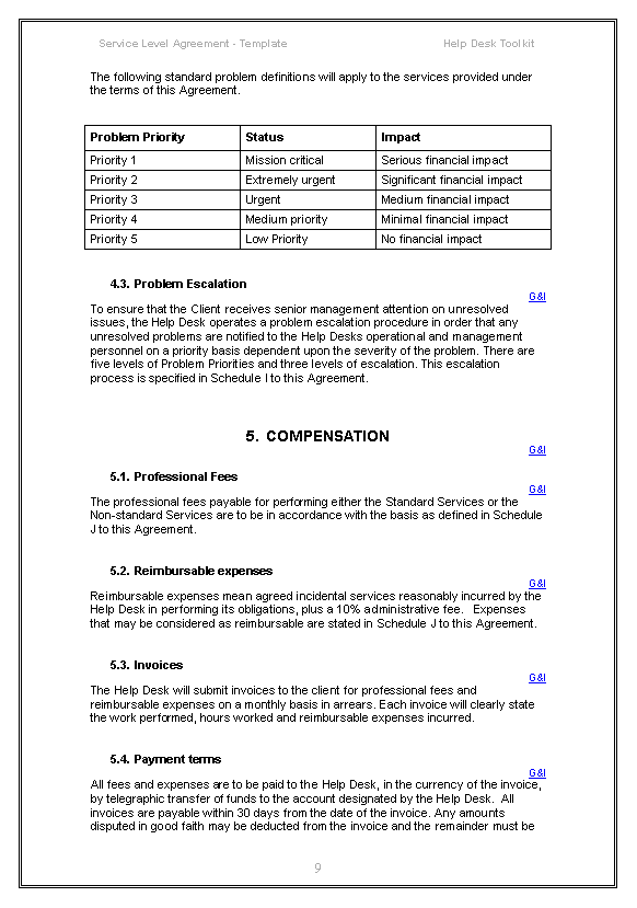 IT service agreement template