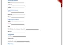 Vehicle Bill of Sale Template Vehicle Bill of Sale Template