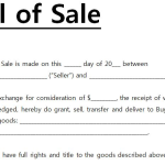 bill of sale form