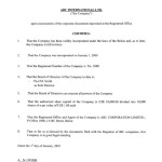 Certificate Of Incumbency