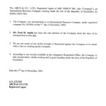Certificate Of Incumbency