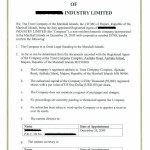 Certificate Of Incumbency