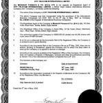 Certificate Of Incumbency