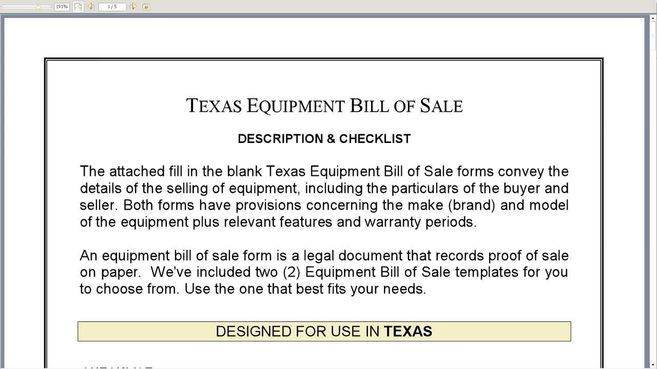 free-printable-equipment-bill-of-sale-template-form-generic