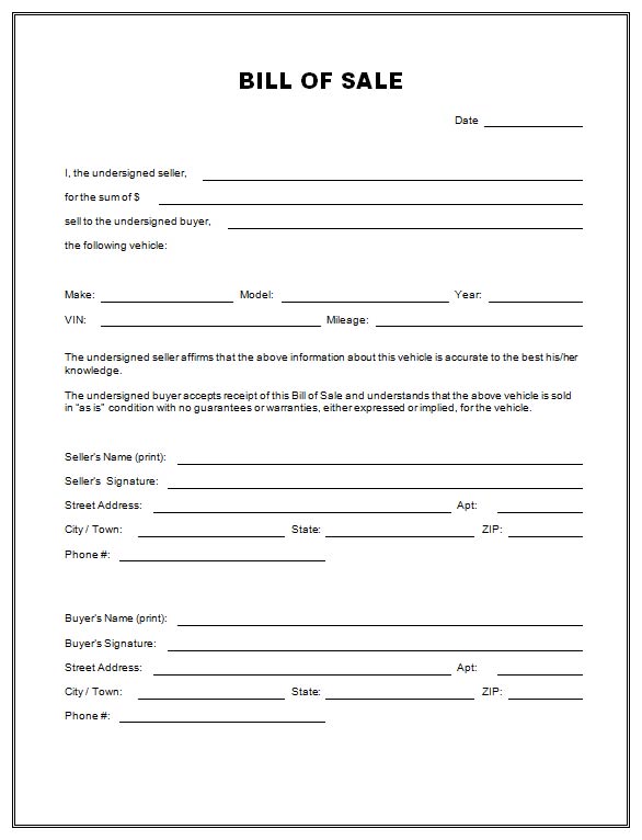 free-printable-free-car-bill-of-sale-template-form-generic