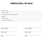 Free car bill of sale template 