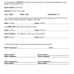 Free car bill of sale template 