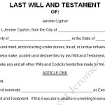Last Will And Testament 