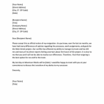 Letter of Resignation 