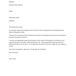 Letter of Resignation 