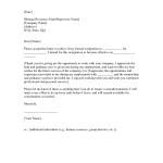 Letter of Resignation 