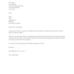 Letter of Resignation 
