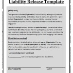 Liability Form Template