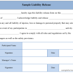 Liability Release Form Template 