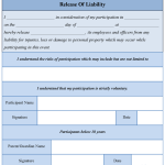 Liability Release Form Template 