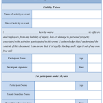 Liability Release Form Template 