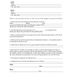 Motorcycle Bill of Sale 