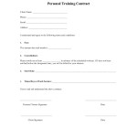 Personal Trainer Contract