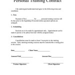 Personal Trainer Contract 