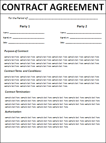 Free Printable Personal Training Contract Template Form GENERIC