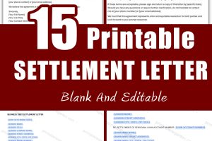 Settlement Letter Sample
