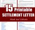 Settlement Letter Sample